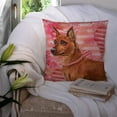 thumbnail image 3 of Carolines Treasures BB9743PW1414 Miniature Pinscher Love Fabric Decorative Pillow  14Hx14W multicolor, 3 of 4