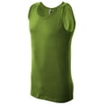 thumbnail image 3 of Mato & Hash Mens 100% Cotton Tank Top Shirt - Olive CA6100 S, 3 of 4