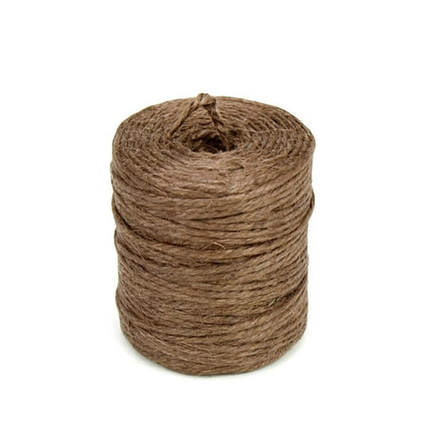 Burlap Jute Twine Rope, 3Ply, 3mm, 75 Yards, Brown