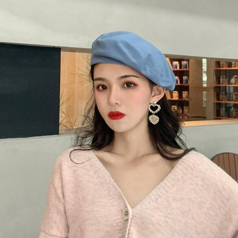 Black Beret Wool French Beret Hat Handmade Wool Beret