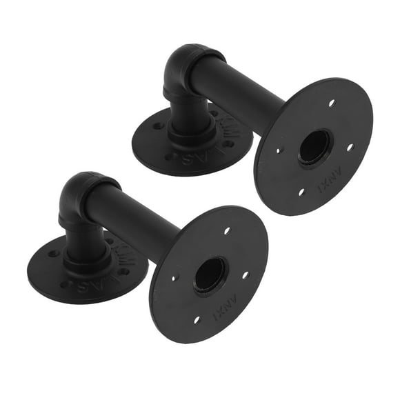 Iron Water Pipe Rack,2 Set Water Pipe Wall Mounted Water Pipe Rack Industrial Style Water Pipe Rack Solid Performance