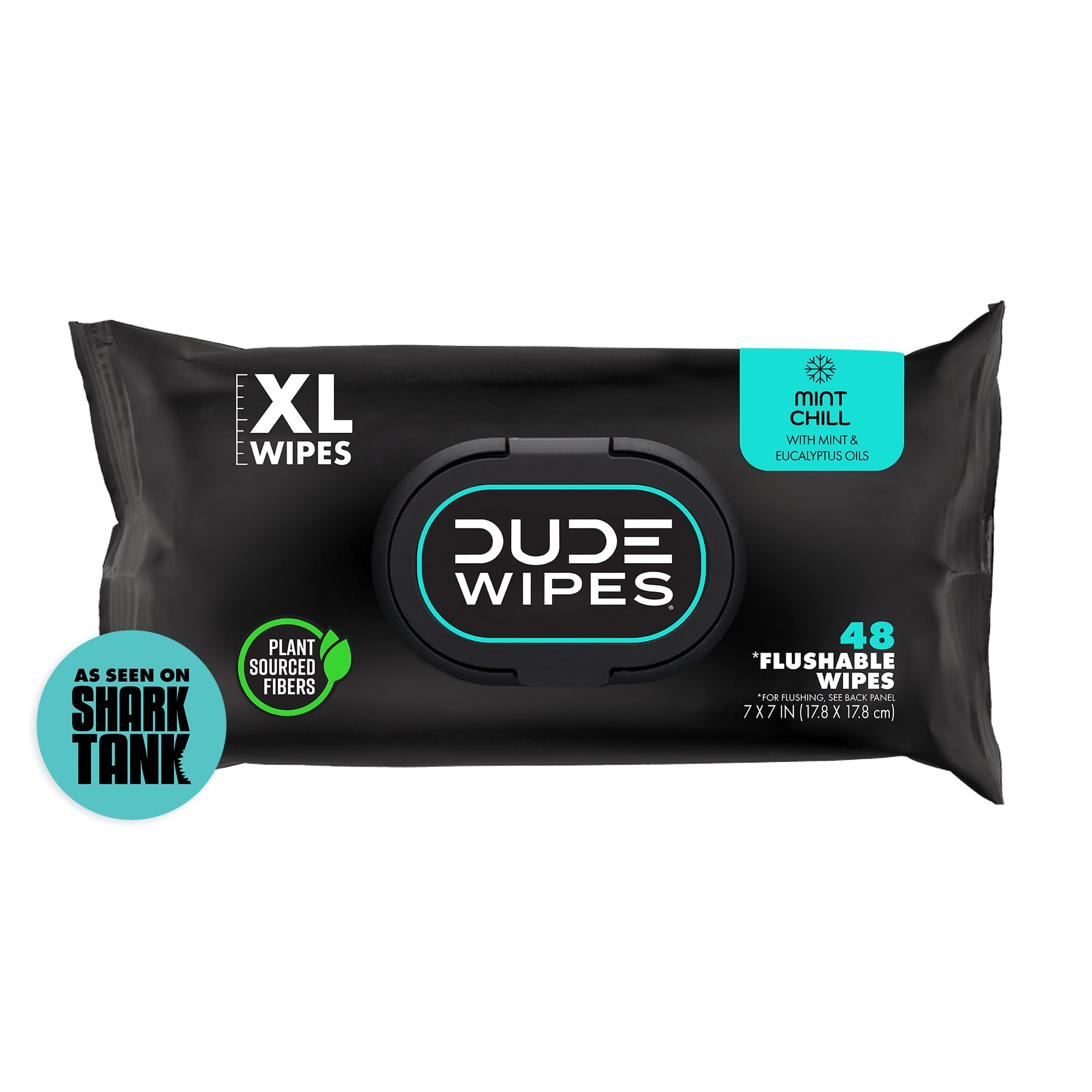 DUDE Wipes Flushable Wet Wipes 2-Pack - 96 Count Unscented & Mint Chill, Extra Large For Adults