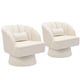 thumbnail image 3 of Yeshouse Sillón giratorio moderno, tapizado, con respaldo medio, almohada y rotación de 360°, sillón de lectura tapizado con brazos para dormitorio y sala de estar, 3 of 8