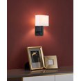 thumbnail image 3 of Pathson Set of 2 Wall Sconces Light Fixture, White Textile Shades Modern Nightstand Lamps for Bedrooms Bedside Reading, 3 of 13