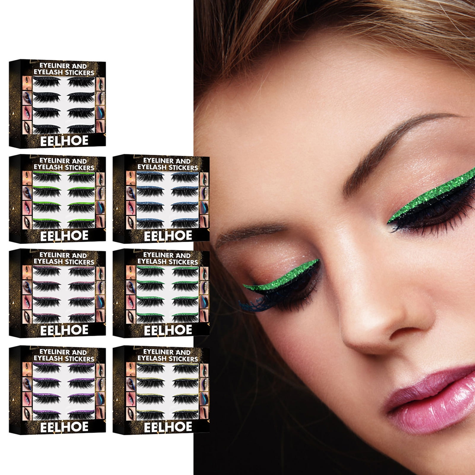 Honrane 1 Box Eye Makeup Stickers Self Adhesive Simulated Realistic