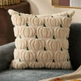 thumbnail image 3 of Fall Pillow Covers 20x20 Set of 2 Fall Decorations Beige Green Pumpkin Throw Pillow Cases Soft Plush Faux Fur Wool Couch Cushion Case for Chair Sofa Bedroom Living Room Home Decor PTK02K20, 3 of 10