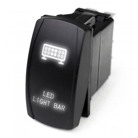 LED ROCKER SWITCH W/ WHITE LED RADI