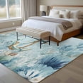 thumbnail image 4 of Nautical Anchor Area Rugs 5'x7', Washable Small Throw Rugs for Laundry Room Playroom, Coastal Ocean Coral Eucalyptus Leaves Indoor Outdoor Rug Non-Slip Low Pile Carpet Runner Reversible Floor Mats, 4 of 8