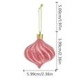 thumbnail image 6 of Deeceymbur 12 Pcs Flocked Christmas Balls with Red Bows Vintage Tree Hanging Decor Ornaments 2.36Inch, 6 of 9
