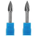 thumbnail image 1 of Fresas de carburo de tungsteno para corte de aluminio, 2 uds., tipo G, 10mm de diámetro Afortunado Sencillez, 1 of 5