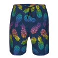 thumbnail image 4 of Naloa Retro Bright Pineapple Men's Beach Shorts, Surfing shorts, Swim trunks, Quick Dry Swim Trunks for Surfing Beach Fun - Small, 4 of 9