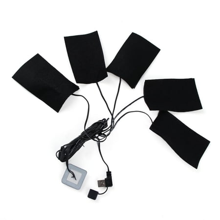 Portable Foldable Adjustable with Switch Carbon Fiber Heating Pads Winter Warmer Tool Thermal Clothes USB Temperature 5 IN 1