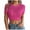 Hot Pink, variant on JGGSPWM Womens Cap Sleeve Cable Knit Hollow Out Crop Tops Crew Neck Loose Pullover Sweaters Blue M