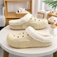 thumbnail image 5 of YLYL Women Men Clogs Warm Fuzzy Fur Lined Non-Slip Slip on Winter Indoor Outdoor Garden Slippers, 5 of 7