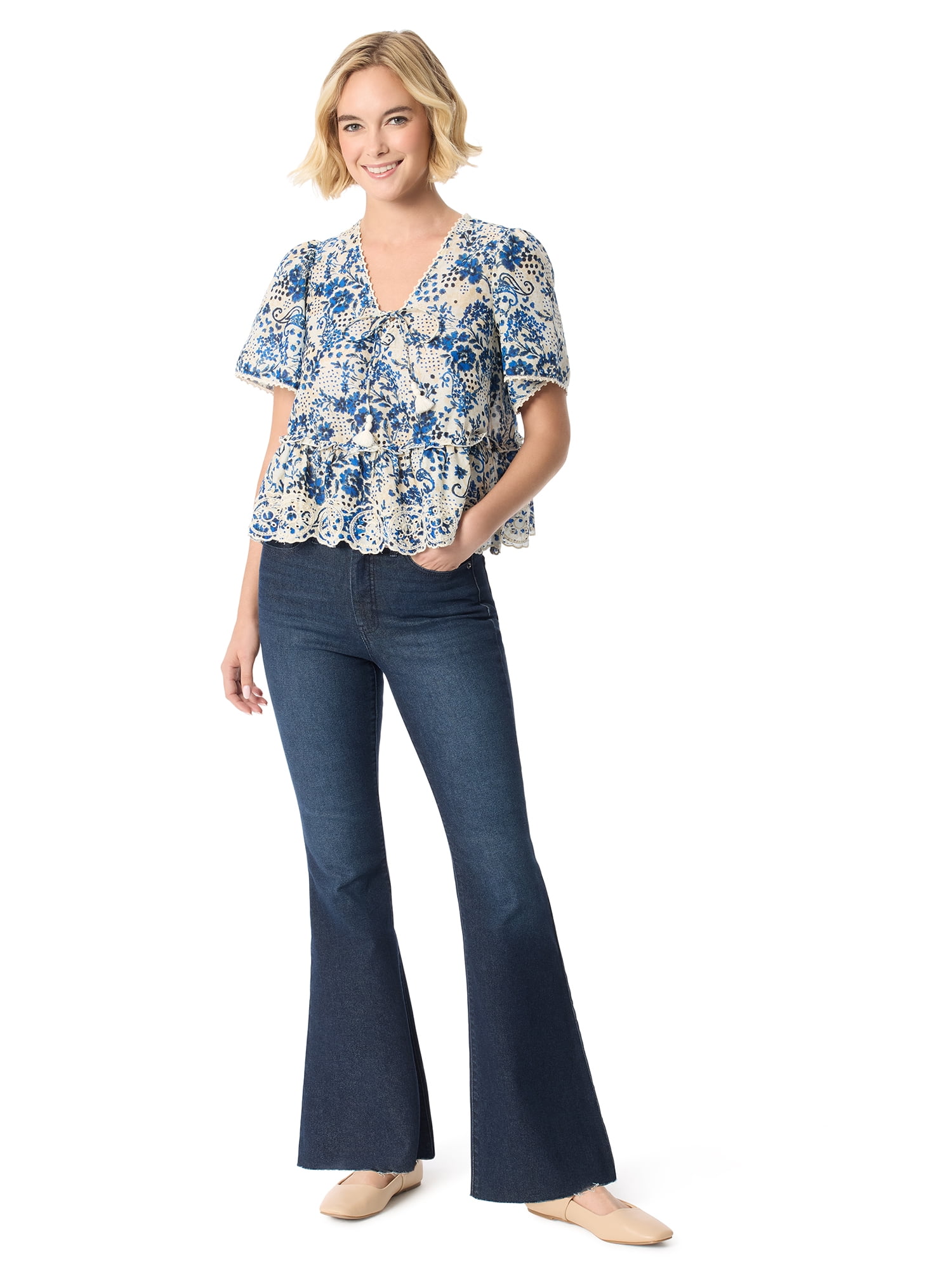 Jessica Simpson Women's Willow Embroidery Blouse, Sizes XS-XL