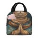 thumbnail image 1 of Fotbe Surreal Meditating Cat Bolsa Térmica con Estampado y Forro de Aluminio Grueso Bolsa de Almuerzo con Bolsillo Frontal para Hombres y Mujeres, Ideal para Trabajo, Escuela, 1 of 8