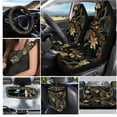 thumbnail image 3 of XYZCANDO Dead Branch Print Car Seat Cover Steering Wheel Cover Seat Belt Cover Keychain Lipstick Cover Car Trash Can Center Mirror Cover Coasters Easy Installation Personalized Fit Most Car, 3 of 5