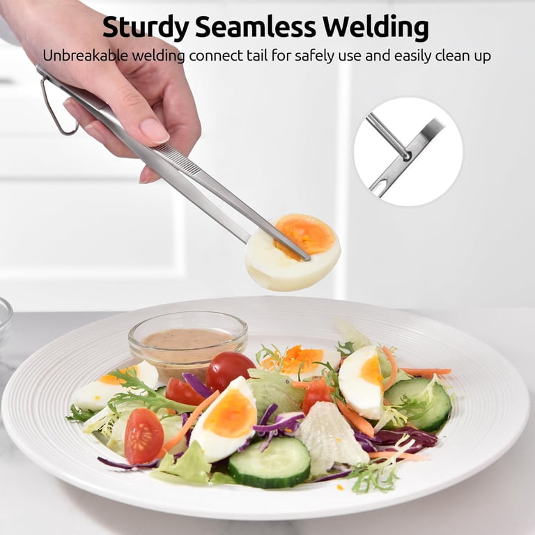 U-Taste Stainless Steel Kitchen Tweezers, 8 in, Pointed Tip photo 2