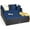 Navy, variant on Giantex Rattan Daybed Patio Loveseat Sofa Set , Wicker Patio Furniture w/Padded Cushion & and Sturdy Foot, Turquoise