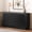 Black, variant on Oufan Retro 4-Door Wooden Sideboard Cabinet, Coffee Bar Cabinet for Dining Room