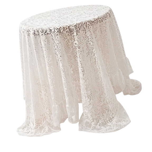 Romance Floral Pattern Lace Table Cover Suitable For Rustics Farmhouses Dining Room Decoration