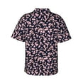 thumbnail image 4 of Xecao Flower print Hawaiian shirt - a stylish short-sleeve button-down for men, perfect for casual beach and tropical outings., 4 of 9
