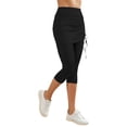 thumbnail image 4 of Versatile Quarter Length Ruched Skirt Pant for Women Daily Casual Wear Yoga Practice Comfortable Stretch Fabric Easy Care Machine Washable Spring Summer, 4 of 7