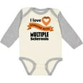 thumbnail image 3 of Inktastic I Love Someone with Multiple Sclerosis orange heart ribbon Boys or Girls Long Sleeve Baby Bodysuit, 3 of 5