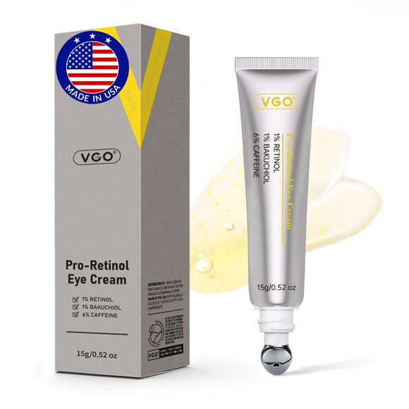 Crema de ojos VGO Retinol 1% Bakuchiol Cafeína 15g