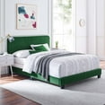 thumbnail image 2 of Tufted Platform Bed Frame, Full Size, Velvet, Green, Modern Contemporary Urban Design, Bedroom Master Guest Suite, 2 of 8