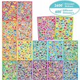 2600+ Incentive Stickers, 64 Sheets Adorable Dinosaurs, 600+ Cartoon
