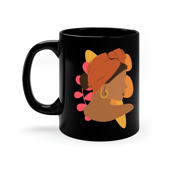 Afro Bohemian Coffee & Tea Mug 11oz Black Ceramic Mug - Black Pride Mug