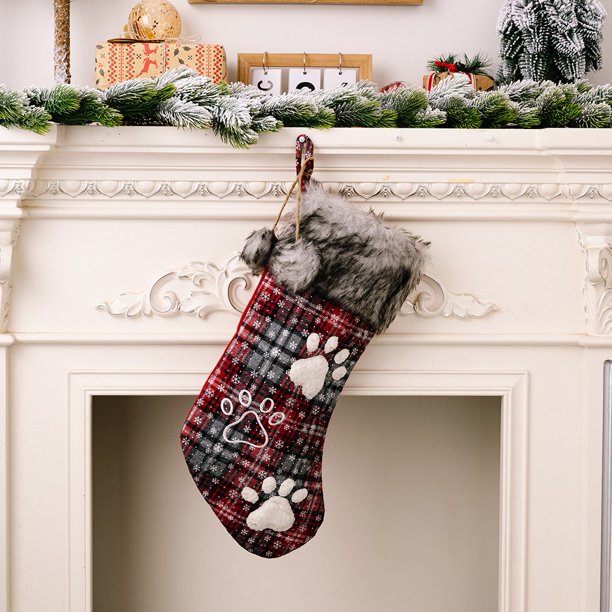 Christmas Elf Stocking Merry Xmas Gift Bag Sack Sock Stockings Santa Present