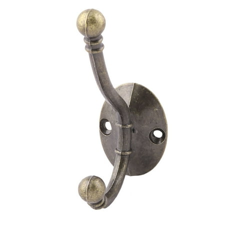Double Closet Door - Uxcell Bedroom Closet Wall Door Mounted Retro Style Double Hanger Hook Bronze Tone