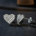 thumbnail image 5 of KIJ 0.26 Carat Heart Moissanite Stud Earrings,Hypoallergenic D Color VVS1 Simulated Diamond 925 Sterling Silver Earrings Valentine's Day For Men Women, 5 of 11