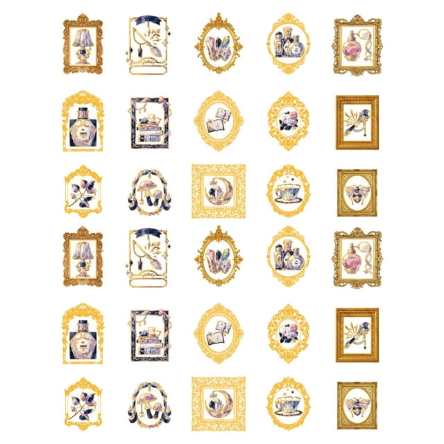 segolike 30 Pcs Stickers DIY Decoration Supplies Journal Stickers for Card Making Journal B