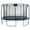 Jumping Mat: Black, Safety Pad: Blue, variant on Machrus Skytric 11 ft Round Trampoline Set with Premium Top-Ring Flex Frame Safety Enclosure System