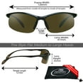 thumbnail image 2 of proSPORT Polarized Sunglass Men Women Light-Weight Semi-Rimless, 2 of 6