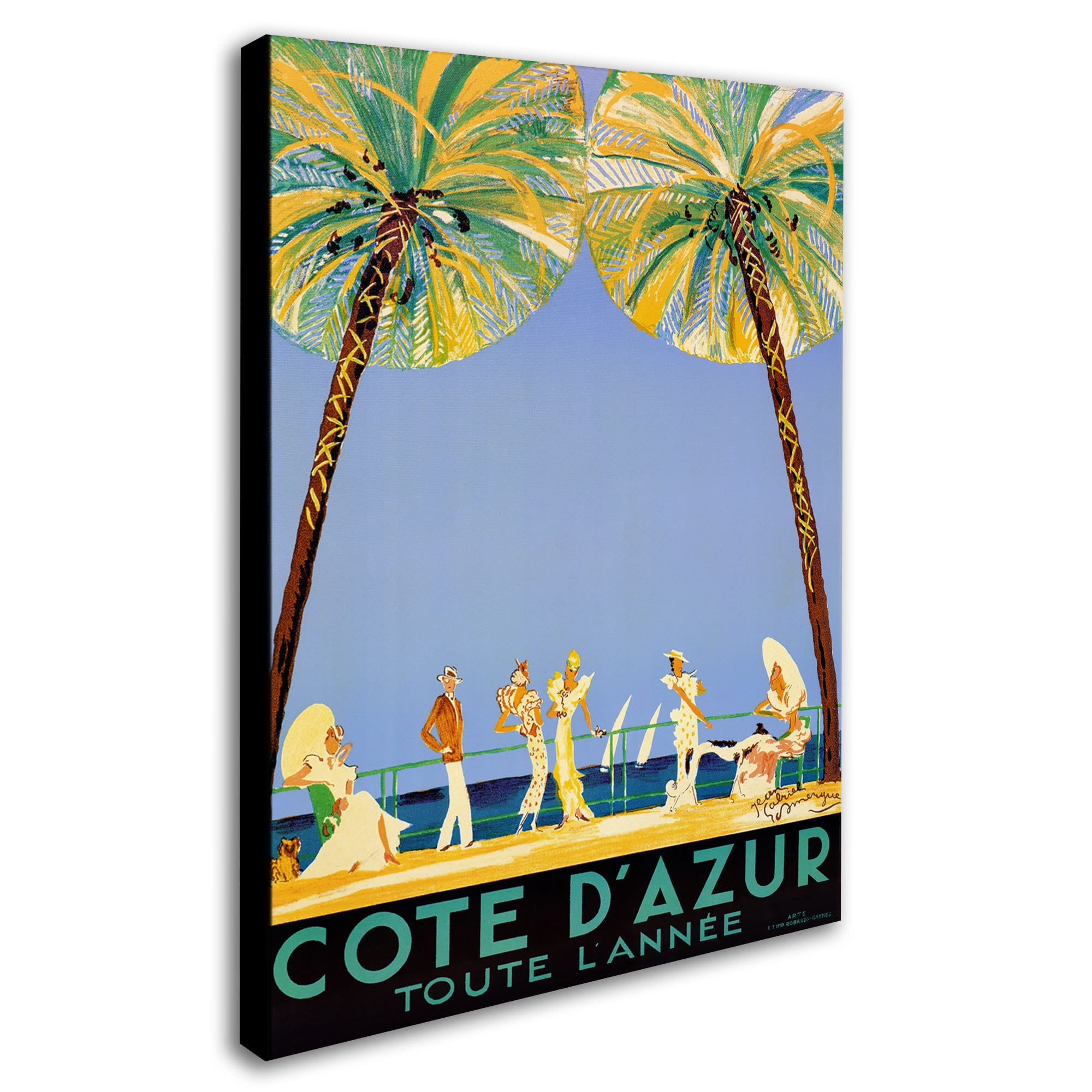 Trademark Fine Art Cote D Azur Canvas Art By Jean Dumergue Walmart Com Walmart Com