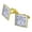 Gold, variant on Spotted Snow Leopard Face Square Cufflink Set - Silver or Gold