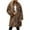 Brown, variant on gakvbuo Leopard Coat For Women Winter Warm Jacket Coat Turn Down Collar Outerwear Coat Long Sleeve Parka Overcoat Plus Size Cardigan Jackets Outwear
