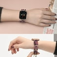 thumbnail image 2 of Beaded Bracelet Compatible with Apple Watch Band Series 9, 10, Ultra 2, SE, Ultra 8 7 6 5 4 3 2 1, Elastic Stretchy Watch Strap for iWatch Band 42mm 44mm 45mm 46mm 49mm,Purple, 2 of 4