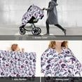 thumbnail image 7 of Yiaed music Skull record mike Print Baby Car Seat Canopy Carrier Cover, Breathable Nursing Cover for Breastfeeding,Multi-Use Infant Carseat Stroller Cover, 7 of 7