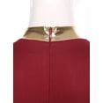 thumbnail image 5 of Hansber Womens Praise Dance Dress Long Sleeve Asymmetrical Worship Tunic Liturgical Dancewear Burgundy XL, 5 of 7