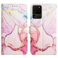 thumbnail image 3 of SaniMore Case for Samsung Galaxy S22 Ultra 6.8" 2022, PU Leather Case Luxury Marble Pattern Flip Kickstand Magnetic Clasp Cash Pocket Crossbody Lanyard Fashion Case for Girls Women, Rosegold, 3 of 6
