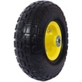 thumbnail image 4 of CQSXDA Heavy-Duty Flat free PU foam Tire and Wheel - 4.10/3.50-4", 10" Diameter, 5/8" Axle Bore Hole, 2.2" Offset Hub and Double Sealed Bearings for Hand Trucks Replacement, 4 of 9