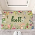 thumbnail image 4 of Hello Floral Decor Door Mat - Spring Summer Welcome Mats Outdoor Color Flowers Doormat Non Slip Rubber Flowers Decorative Front Door Mats Indoor Rug 17" x 30", 4 of 6
