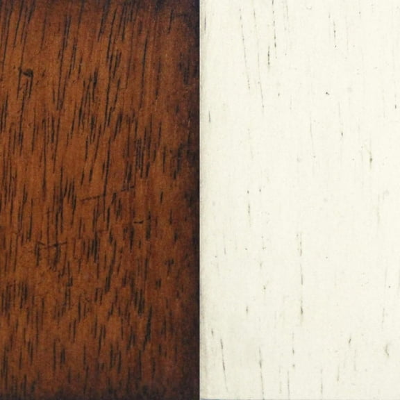 Sunset Trading Andrews 3PC 42" Round Napoleon Dropleaf Dining Set in White Wood