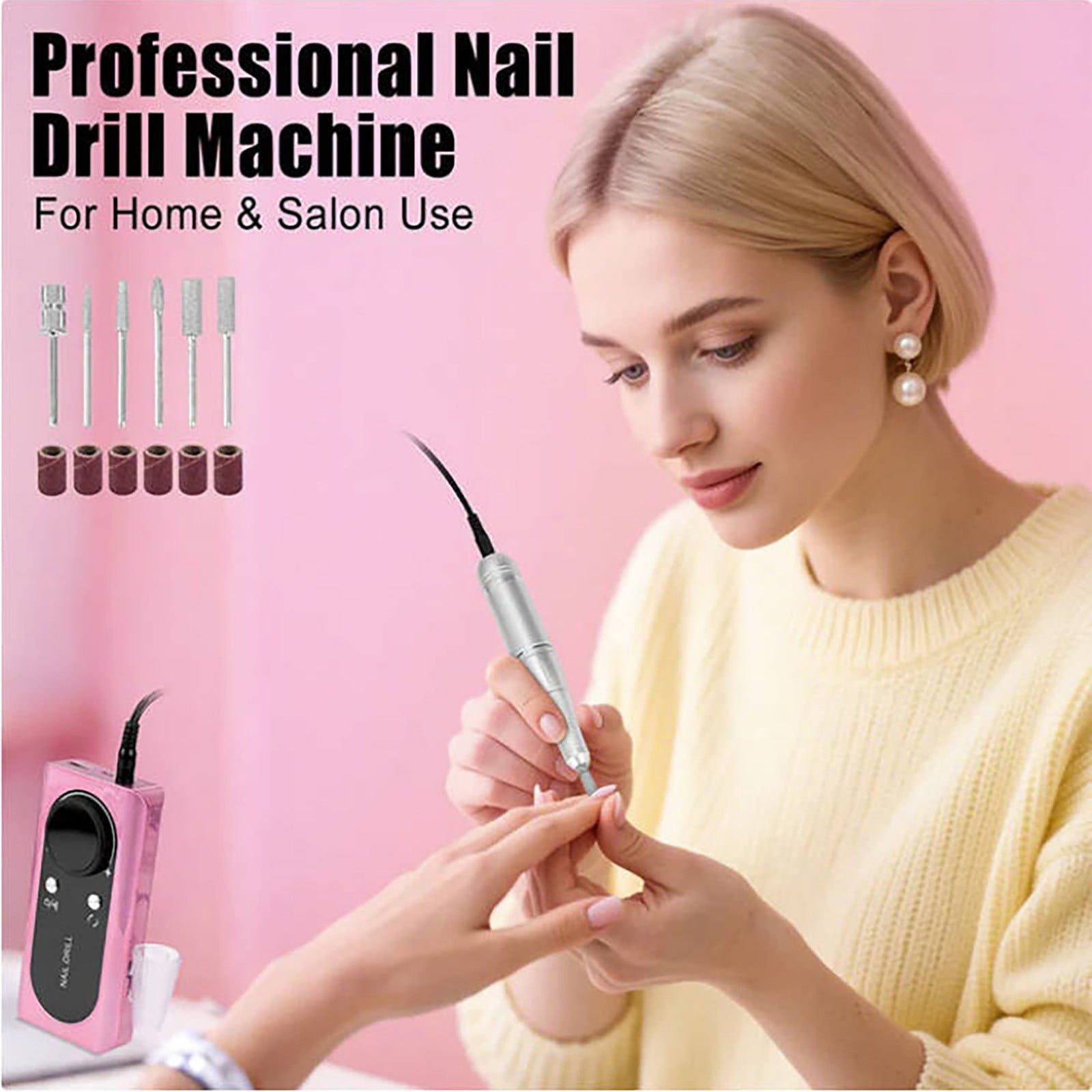 Drill Machine for Efficient Nail Removal and Filing with Ergonomic Design and Powerful 2000mAh Battery for Seamless Control Across Various Skin Types