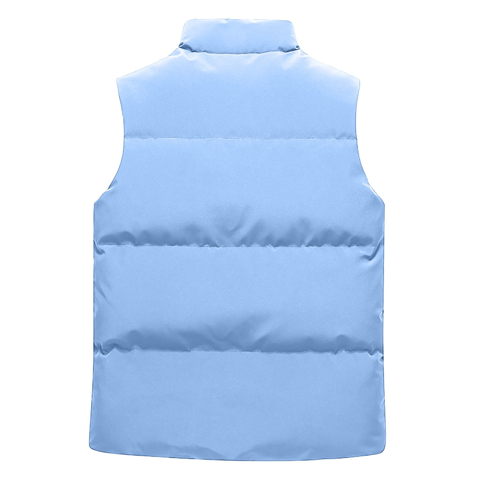 Ecqkame Men's Puffer Vests Lightweight Zip Up Sleeveless Outdoor Jackets Puffy Winter Warm Insulated Running Outerwear Blue XXXXXXXXL